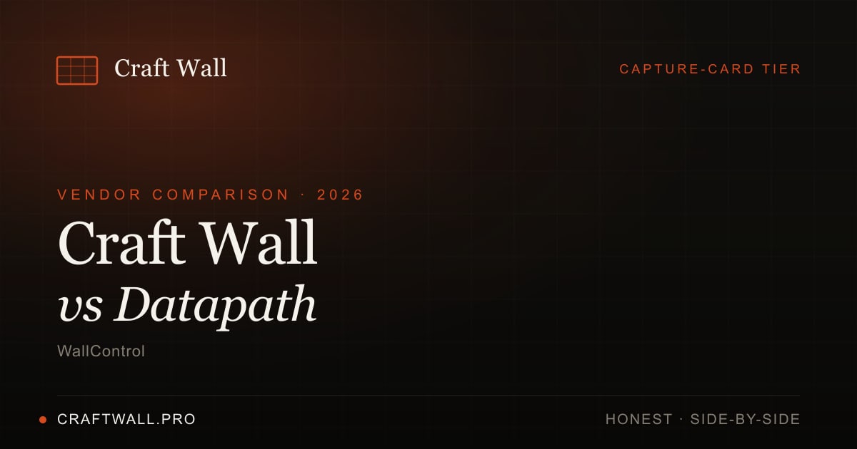 Datapath Fx4 alternative — Craft Wall vs WallControl 10 — Craft Wall